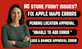 fix unable to add location for apple map location disapproved approve map brand