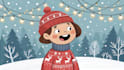 make a christmas cartoon portrait or illustration