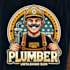 design high quality plumber mascot logo with t shirt design