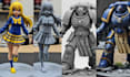 design, 3d print, handpaint custom tabletop miniature figurines 40k style models