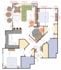create a functional furniture layout and space planning for 1 room