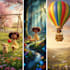 create storybook illustrations for children with cover