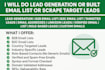 do lead generation or built email list or scrape target leads
