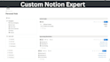 do notion template setup and notion template creation expert
