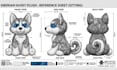 design custom plushie reference sheet stuffed animal character ych concept