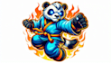 design unique fighter panda logo with express delivery