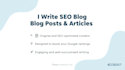write SEO articles and blog posts to boost your ranking