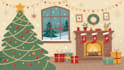 create festive holiday christmas design illustration