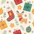 create cute christmas pattern and illustration