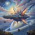 make a sci fi spaceship art