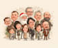 draw christmas cartoon caricature