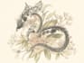 draw an animal and botanical illustration
