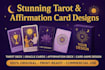 do illustrations and graphic design tarot card, card game, affirmation card deck