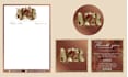 design a professional glitter logo with stationery kit
