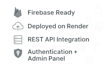 build a python flask web app, admin dashboard, rest API, and firebase backend