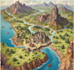 do fantasy map illustration