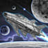 illustrate a sci fi spaceship art