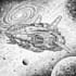 create a sci fi spaceship art