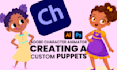 do high quality adobe character animator puppet creation