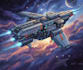 create a sci fi spaceship art