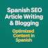 write SEO optimized articles in spanish