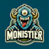 make create a monster mascot logo with t shirt design