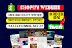 create shopify one product store dropshipping digital product