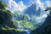 do fantasy background and landscape