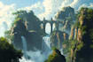 digitally paint fantasy landscape