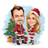 draw christmas cartoon caricature