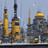 create sci fi city art for you