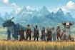 create a fantasy dnd party character illustration