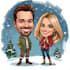 draw christmas cartoon caricature