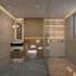 design a modern luxury bathroom with 3d interior design and realistic rendering