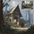 illustrate environments, landscapes, board game, concept art