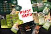 design restaurant menu, TV screen, print menu design