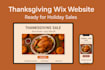 design a high converting thanksgiving holiday wix website