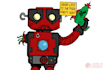 draw vintage robot characters for you