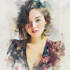 draw an watercolor portrait art