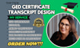 design college transcript ged certificate custom diploma award certificate