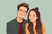 draw cartoon disney couple portrait
