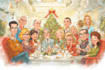 draw christmas cartoon caricature