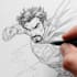 draw a unique superhero comic and cartoon character