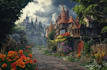 paint fantasy landscape illustrations