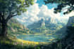 make pixel art background or landscape for you
