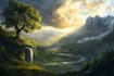 draw fantasy environment, landscape illustrations