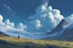 create atmospheric landscape digital art