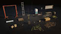 lowpoly and highpoly models, uv unwrapping, pbr texturing