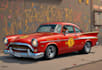 create illustration cartoon car rat fink style