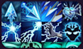 design game art ability and skill icons for rpg, mobile game UI, spells, power